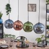 Koyoto Lámparas suspendidas, Luminarias esféricas, Lámparas colgantes Azul, Verde, Color cobre, 4 luces