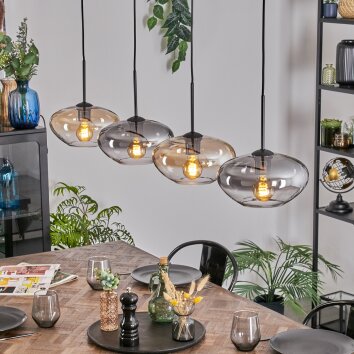 Mertola Lámparas suspendidas, Lámparas colgantes Colores ámbar, Transparente, Ahumado, 4 luces