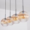 Koyoto Lámparas suspendidas, Luminarias esféricas, Lámparas colgantes Colores ámbar, Transparente, 4 luces