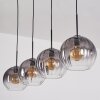 Koyoto Lámparas suspendidas, Luminarias esféricas, Lámparas colgantes Transparente, Ahumado, 4 luces