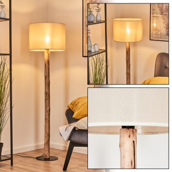 Bassagoda Lámpara de pie Crudo, Negro, 1 luz