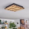 Vorlix Plafones LED Color madera, Negro, 1 luz