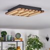 Vorlix Plafones LED Color madera, Negro, 1 luz
