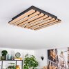 Vorlix Plafones LED Color madera, Negro, 1 luz