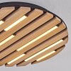Vorlix Plafones LED Color madera, Negro, 1 luz