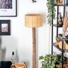 Cavaca Lámpara de pie Crudo, Negro, 1 luz
