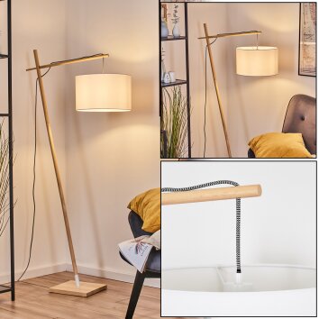 Bassagoda Lámpara de pie Crudo, Blanca, 1 luz