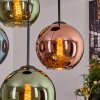 Koyoto Lámparas suspendidas, Luminarias esféricas, Lámparas colgantes Azul, Verde, Color cobre, 4 luces