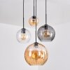 Koyoto Lámparas suspendidas, Luminarias esféricas, Lámparas colgantes 30 cm Colores ámbar, Transparente, Ahumado, 4 luces