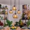 Koyoto Lámparas suspendidas, Luminarias esféricas, Lámparas colgantes Colores ámbar, 4 luces