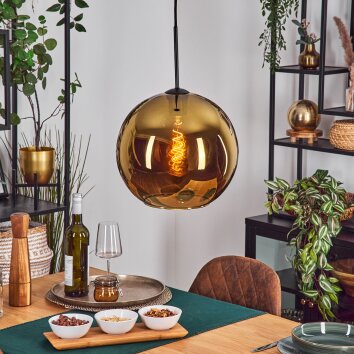 Koyoto Lámparas suspendidas, Luminarias esféricas, Lámparas colgantes dorado, 1 luz