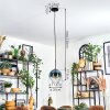 Koyoto Lámparas suspendidas, Luminarias esféricas, Lámparas colgantes Azul, Transparente, 1 luz