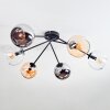 Koyoto Plafones, Luminarias esféricas 77.5 cm Colores ámbar, Cromo, Transparente, Ahumado, 6 luces