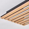 Vorlix Plafones LED Color madera, Negro, 1 luz