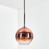 Koyoto Lámparas suspendidas, Luminarias esféricas, Lámparas colgantes Transparente, Color cobre, 1 luz