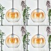 Koyoto Lámparas suspendidas, Luminarias esféricas, Lámparas colgantes 25 cm Colores ámbar, Transparente, 1 luz