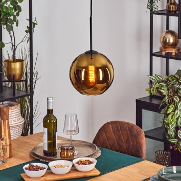 Koyoto Lámparas suspendidas, Luminarias esféricas, Lámparas colgantes dorado, 1 luz