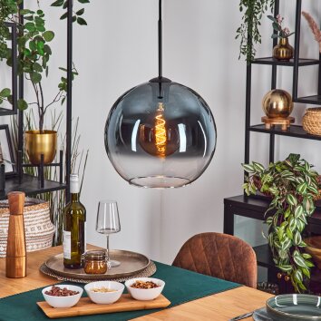 Koyoto Lámparas suspendidas, Luminarias esféricas, Lámparas colgantes 30 cm Azul, Transparente, 1 luz