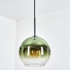 Koyoto Lámparas suspendidas, Luminarias esféricas, Lámparas colgantes 25 cm Verde, Transparente, 1 luz