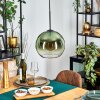 Koyoto Lámparas suspendidas, Luminarias esféricas, Lámparas colgantes 25 cm Verde, Transparente, 1 luz