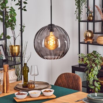 Koyoto Lámparas suspendidas, Luminarias esféricas, Lámparas colgantes 30 cm Ahumado, 1 luz