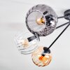 Koyoto Plafones, Luminarias esféricas 77.5 cm Colores ámbar, Transparente, Ahumado, 6 luces