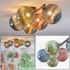 Chehalis Plafones, Luminarias esféricas Azul, Verde, Color cobre, 5 luces