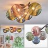 Chehalis Plafones, Luminarias esféricas Azul, Verde, Color cobre, Ahumado, 5 luces
