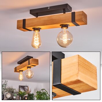 Sernadelo Plafones Crudo, Negro, 2 luces