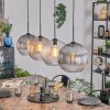 Koyoto Lámparas suspendidas, Luminarias esféricas, Lámparas colgantes Colores ámbar, Transparente, Ahumado, 4 luces