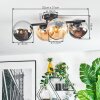 Koyoto Plafones, Luminarias esféricas Colores ámbar, Cromo, Ahumado, 4 luces