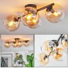 Koyoto Plafones, Luminarias esféricas Colores ámbar, Transparente, 4 luces