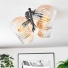 Koyoto Plafones, Luminarias esféricas Colores ámbar, Transparente, 4 luces