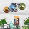 Koyoto Plafones, Luminarias esféricas Azul, Cromo, dorado, Verde, Ahumado, 4 luces