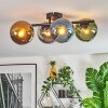 Koyoto Plafones, Luminarias esféricas Azul, Cromo, dorado, Verde, Ahumado, 4 luces