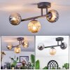Chehalis Plafones, Luminarias esféricas Colores ámbar, Ahumado, 3 luces