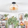 Koyoto Plafones, Luminarias esféricas 30 cm Colores ámbar, Transparente, 1 luz