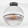 Koyoto Plafones, Luminarias esféricas 30 cm Transparente, Ahumado, 1 luz