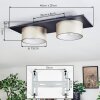 Falor Plafones LED Negro, 1 luz