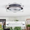 Lidor Plafones LED Gris, Negro, 1 luz
