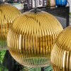 Koyoto Lámparas suspendidas, Luminarias esféricas, Lámparas colgantes dorado, Transparente, 4 luces