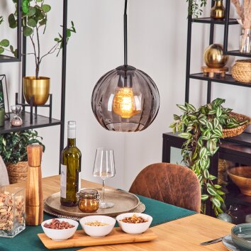 Koyoto Lámparas suspendidas, Luminarias esféricas, Lámparas colgantes Ahumado, 1 luz