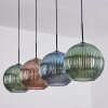 Koyoto Lámparas suspendidas, Luminarias esféricas, Lámparas colgantes Azul, Verde, Color cobre, 4 luces
