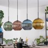 Koyoto Lámparas suspendidas, Luminarias esféricas, Lámparas colgantes Azul, dorado, Verde, Color cobre, 4 luces