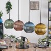 Koyoto Lámparas suspendidas, Luminarias esféricas, Lámparas colgantes Azul, dorado, Verde, Color cobre, 4 luces