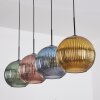 Koyoto Lámparas suspendidas, Luminarias esféricas, Lámparas colgantes Azul, dorado, Verde, Color cobre, 4 luces