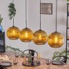 Koyoto Lámparas suspendidas, Luminarias esféricas, Lámparas colgantes dorado, 4 luces
