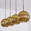 Koyoto Lámparas suspendidas, Luminarias esféricas, Lámparas colgantes dorado, 4 luces