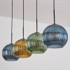 Koyoto Lámparas suspendidas, Luminarias esféricas, Lámparas colgantes Azul, dorado, Verde, 4 luces