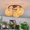 Basto Plafones, Luminarias esféricas Crudo, 3 luces